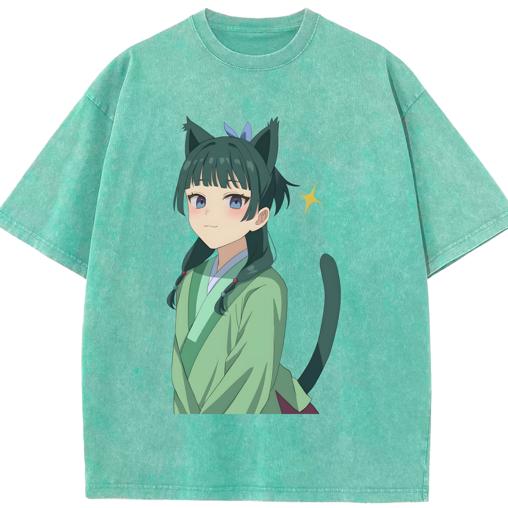 （画像用） 薬屋のひとりごと The Apothecary Diaries 綿100% ヴィンテージ風 半袖Tシャツ（フロントプリント）